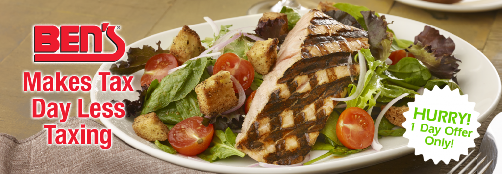 Ben's Makes Tax Day Less Taxing... Get The Coupon!