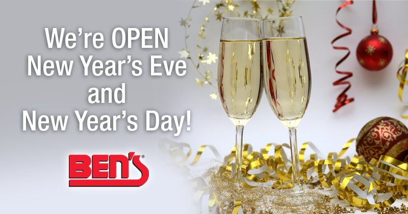 Ben's Is OPEN New Year's Eve & Day