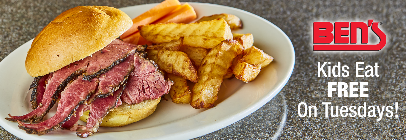 Kids Eat FREE on Tuesdays At Ben's